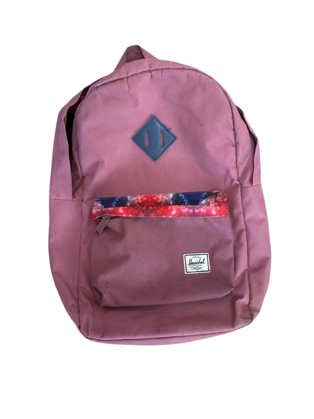 Herschel Supply Company mauve backpack with galaxy-accent zipper